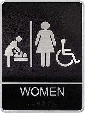 Womens Restroom Signs Handicap Accessible Baby Changing Station