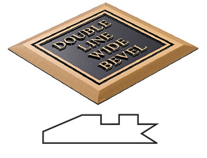 Double Line Wide Bevel for Metal Plaque
