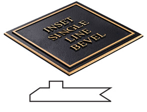 Inset Single Line Bevel for Outdoor Plaques