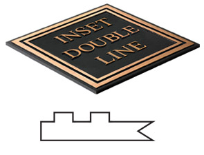 Inset Double Line Border for Outdoor Plaques