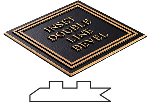 Inset Double Line Bevel Border for Outdoor Plaques