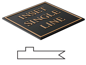 Inset Single Line Border for Outdoor Plaques