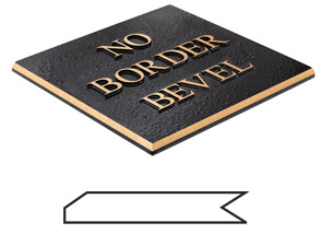 No Border Bevel for Metal Plaques