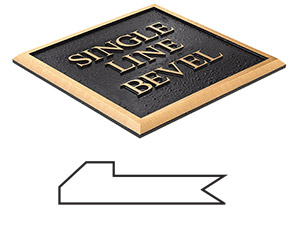 Single Line Bevel for Metal Plaques
