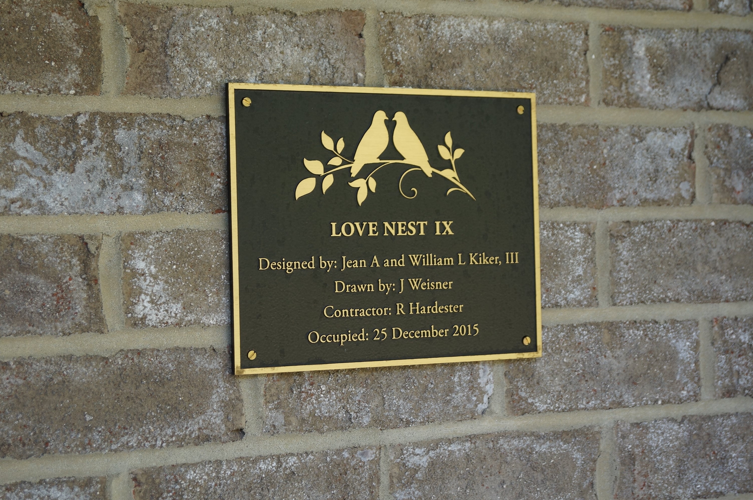 Love Nest Plaque