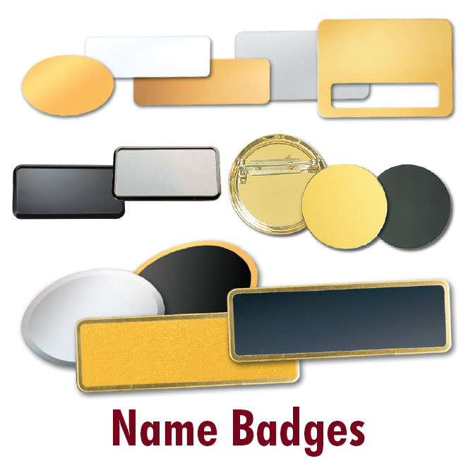 Name Badge Identification Plates