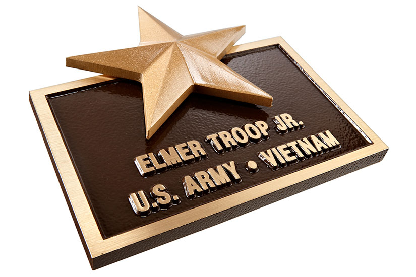 Cast Bronze Veterans Plaque