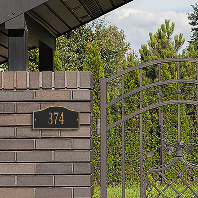 brass address plaque