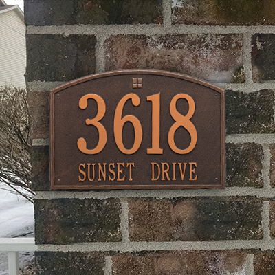 Building Number Signage Door Number Plaque Brass Outdoor House Number Sign 