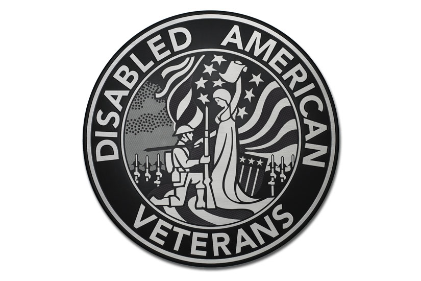 Aluminum Disabled Vet Plaque