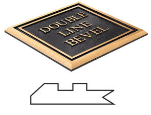 Double Line Bevel Border for Metal Plaque