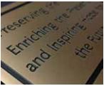 Etched Metal Bench Plaques