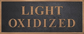 Light Oxidized Finish bronze finish