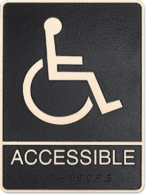 Black Handicap Accessible SIgn