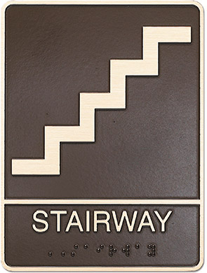 Metal ADA Stairway Sign