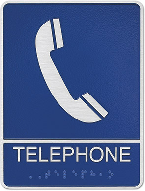 Metal ADA Telephone Sign