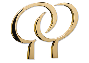 Double Tree Logo Brass