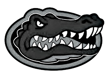 Flat cut alligator logo